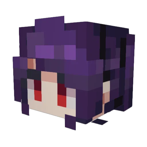 Exodia233 Minecraft avatar head, 3D render