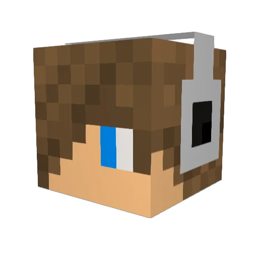 ExodiaCz Minecraft avatar head, 3D render