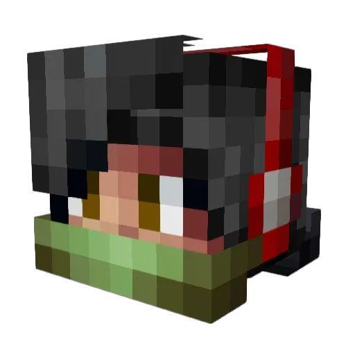 Exodisius Minecraft avatar head, 3D render