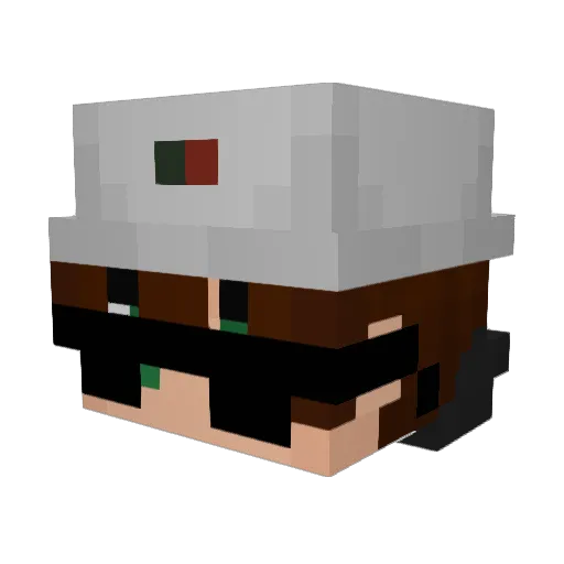 Exodray Minecraft avatar head, 3D render