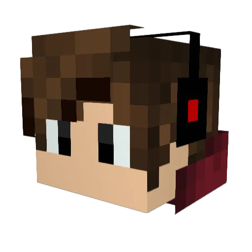 ExodusCharter Minecraft avatar head, 3D render