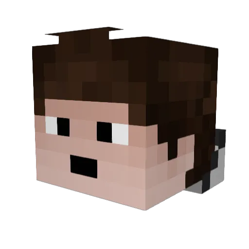 ExodusRiot Minecraft avatar head, 3D render