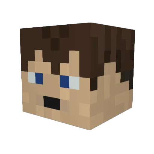 ExodusSamurai Minecraft avatar head, 3D render