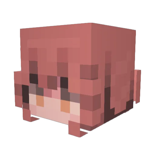 Exoflex Minecraft avatar head, 3D render