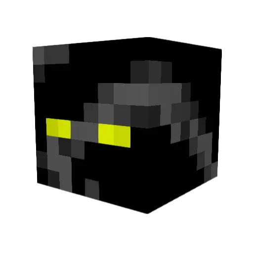 Exoless Minecraft avatar head, 3D render