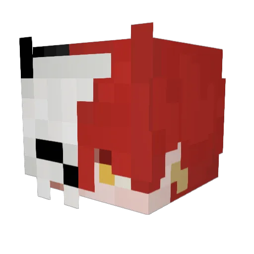 Exologically Minecraft avatar head, 3D render