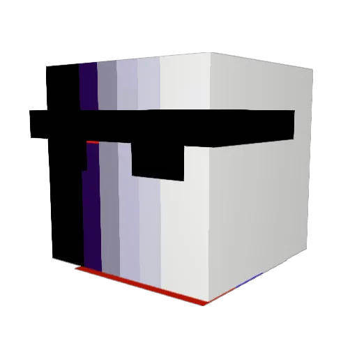 Exolted Minecraft avatar head, 3D render