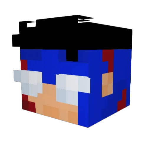 Exoltoe Minecraft avatar head, 3D render