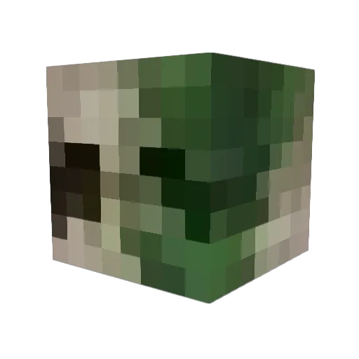 Exolute Minecraft avatar head, 3D render
