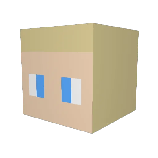 Exonia Minecraft avatar head, 3D render