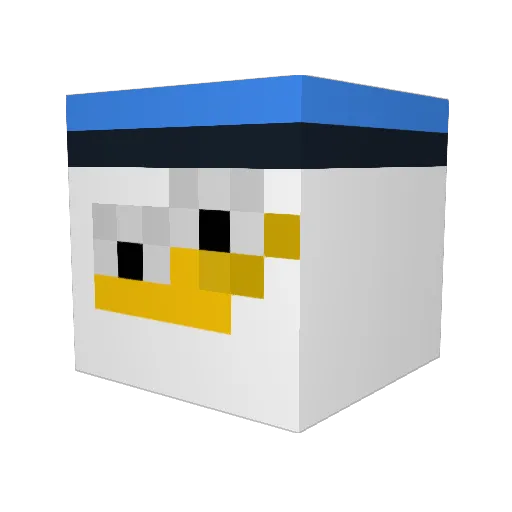 Exoniv Minecraft avatar head, 3D render