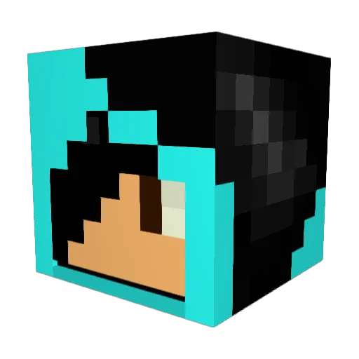 Exonkid Minecraft avatar head, 3D render