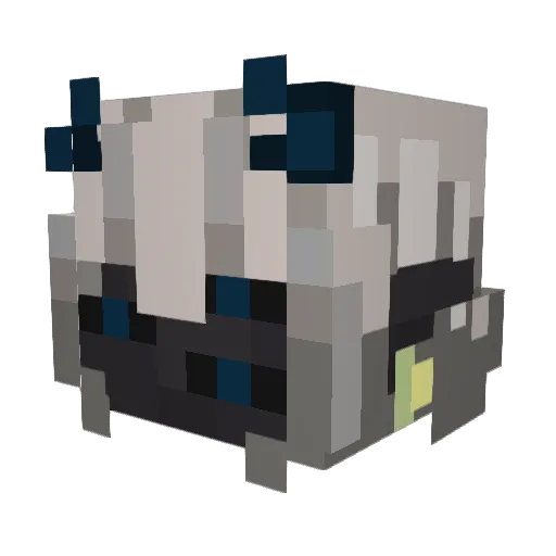 Exonumia Minecraft avatar head, 3D render