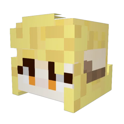 Exopl0x Minecraft avatar head, 3D render