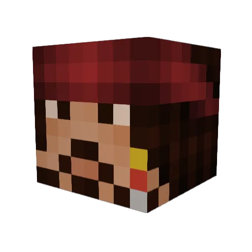 Exorath Minecraft avatar head, 3D render