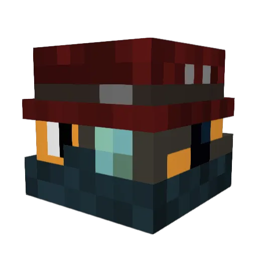 Exorbulla Minecraft avatar head, 3D render