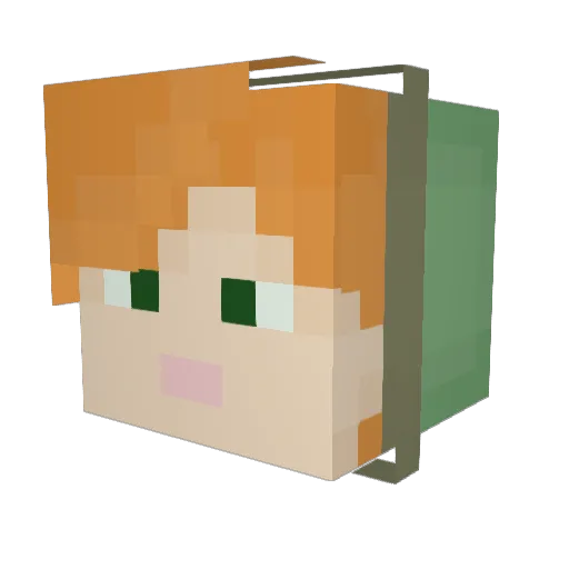 Exorelico Minecraft avatar head, 3D render