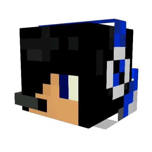 Exoriz Minecraft avatar head, 3D render