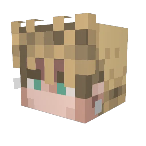 ExoticC1oud Minecraft avatar head, 3D render