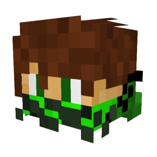 ExoticCrunchy Minecraft avatar head, 3D render