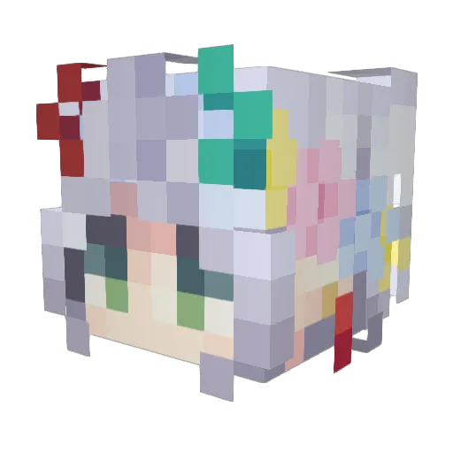ExoticDoggo Minecraft avatar head, 3D render