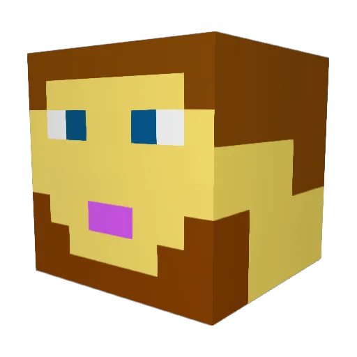 ExoticSpaz Minecraft avatar head, 3D render