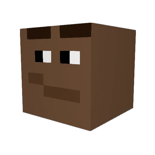 ExotikPotato Minecraft avatar head, 3D render