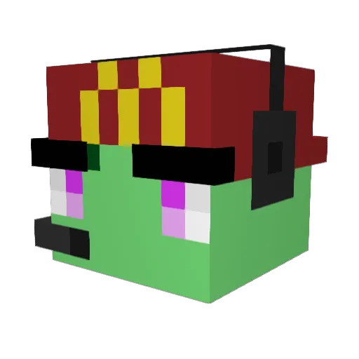 Exotix69 Minecraft avatar head, 3D render