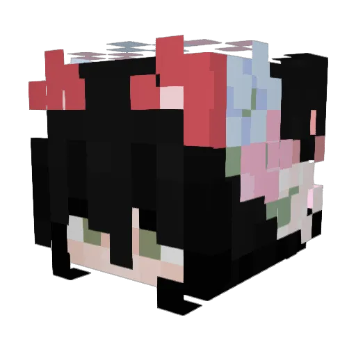 Exozed Minecraft avatar head, 3D render