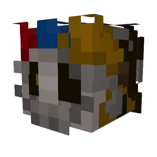 Exp1006 Minecraft avatar head, 3D render
