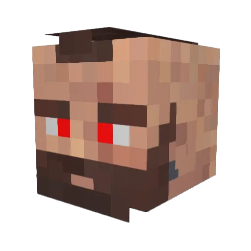 ExpGod Minecraft avatar head, 3D render