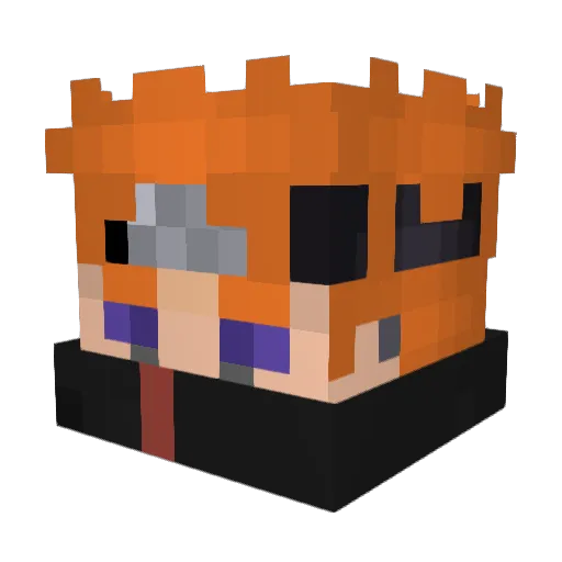 ExpGramps Minecraft avatar head, 3D render