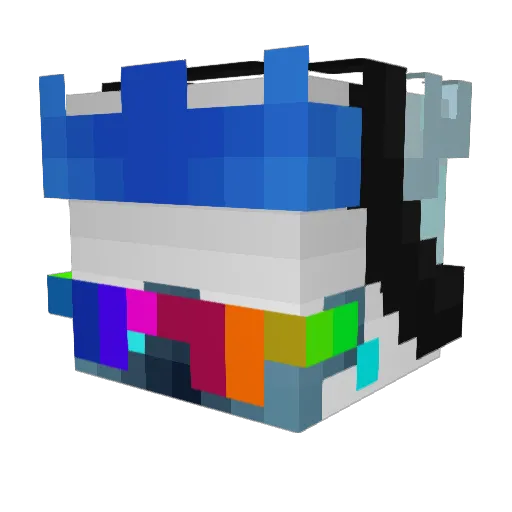Expai Minecraft avatar head, 3D render