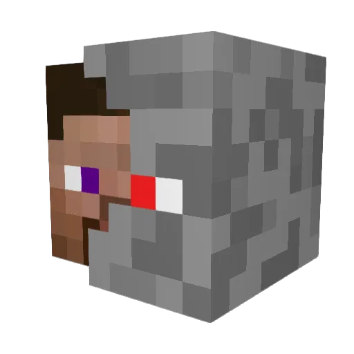 Expelliarmus2 Minecraft avatar head, 3D render