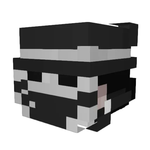 Expenta Minecraft avatar head, 3D render