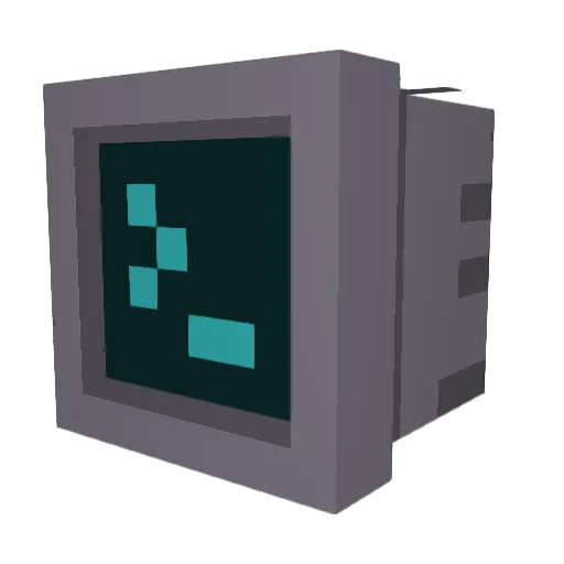 Expentled Minecraft avatar head, 3D render
