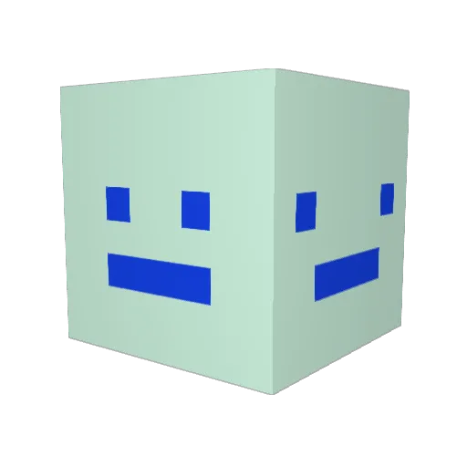 Experience__ Minecraft avatar head, 3D render