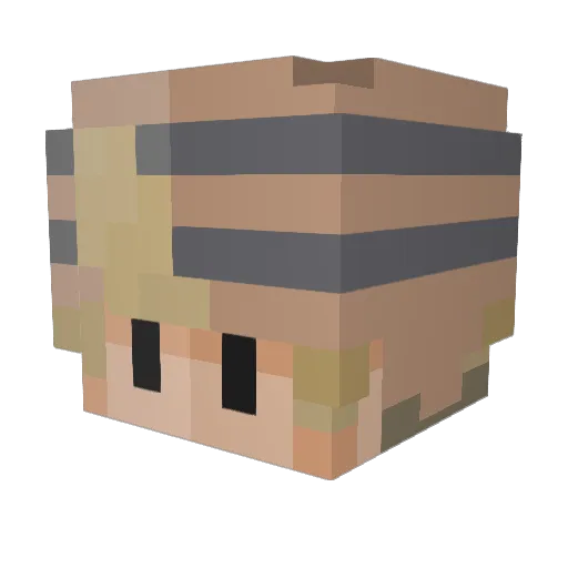 Experienceful Minecraft avatar head, 3D render