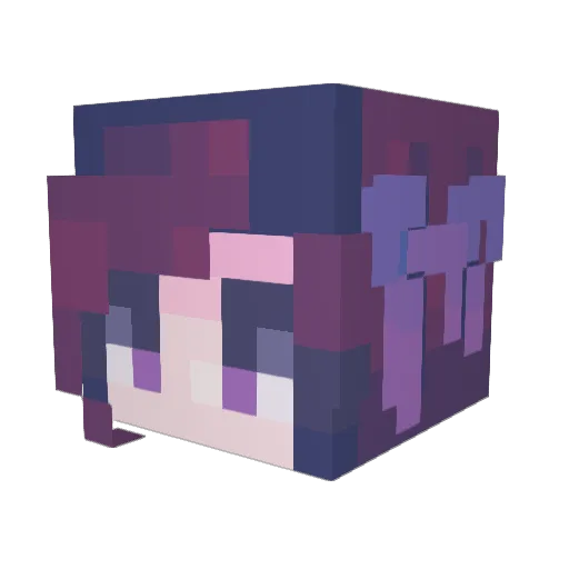 Experientiae Minecraft avatar head, 3D render