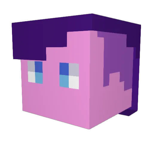 Experiment_C Minecraft avatar head, 3D render