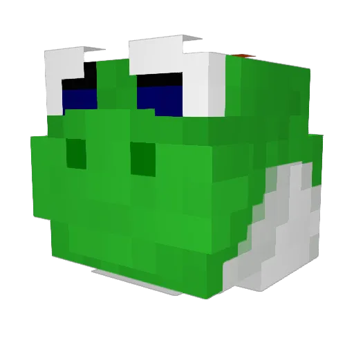 Experiment_T Minecraft avatar head, 3D render