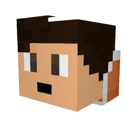 Expert22 Minecraft avatar head, 3D render