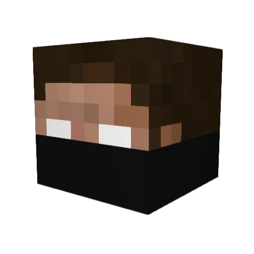 ExpertEFE Minecraft avatar head, 3D render