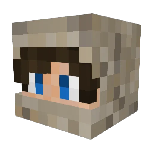 ExpertKnight560 Minecraft avatar head, 3D render