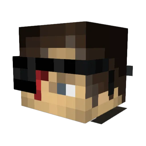 Expert_TNT Minecraft avatar head, 3D render