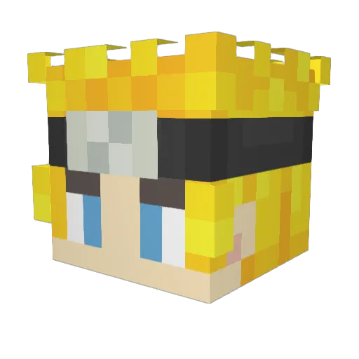 Expike Minecraft avatar head, 3D render