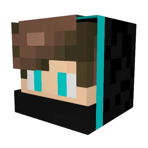 Expl0 Minecraft avatar head, 3D render