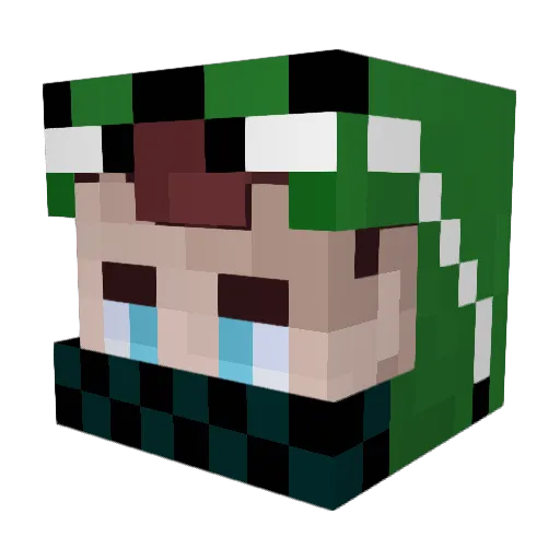 Expl0s1on Minecraft avatar head, 3D render