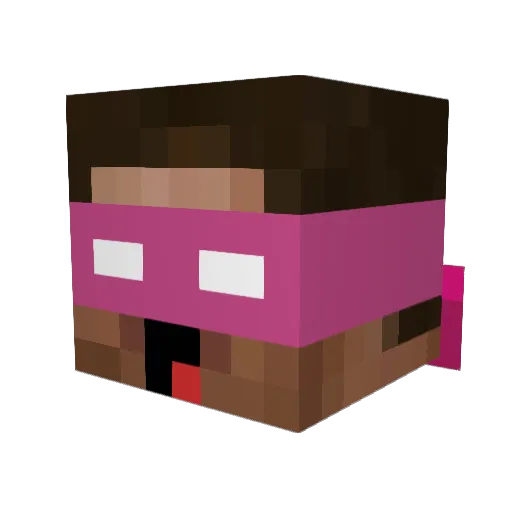 Explato Minecraft avatar head, 3D render
