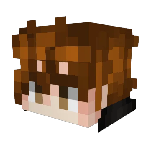 Explissit Minecraft avatar head, 3D render